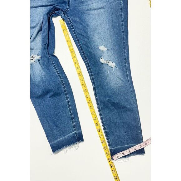 Old Navy Women's Denim Distressed Super Skinny Ankle Jeans Dark Blue Size 14‎ - Picture 5 of 8